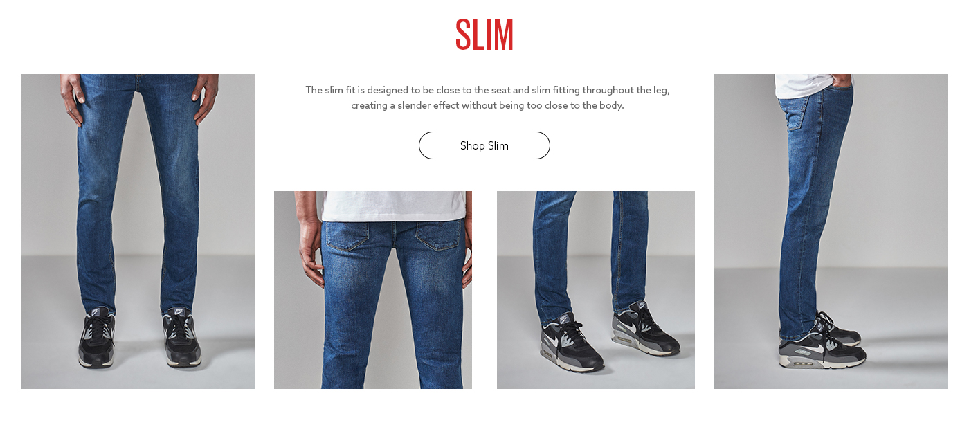 Men's Denim Fit Guide | Jeans Fit Guide | Next